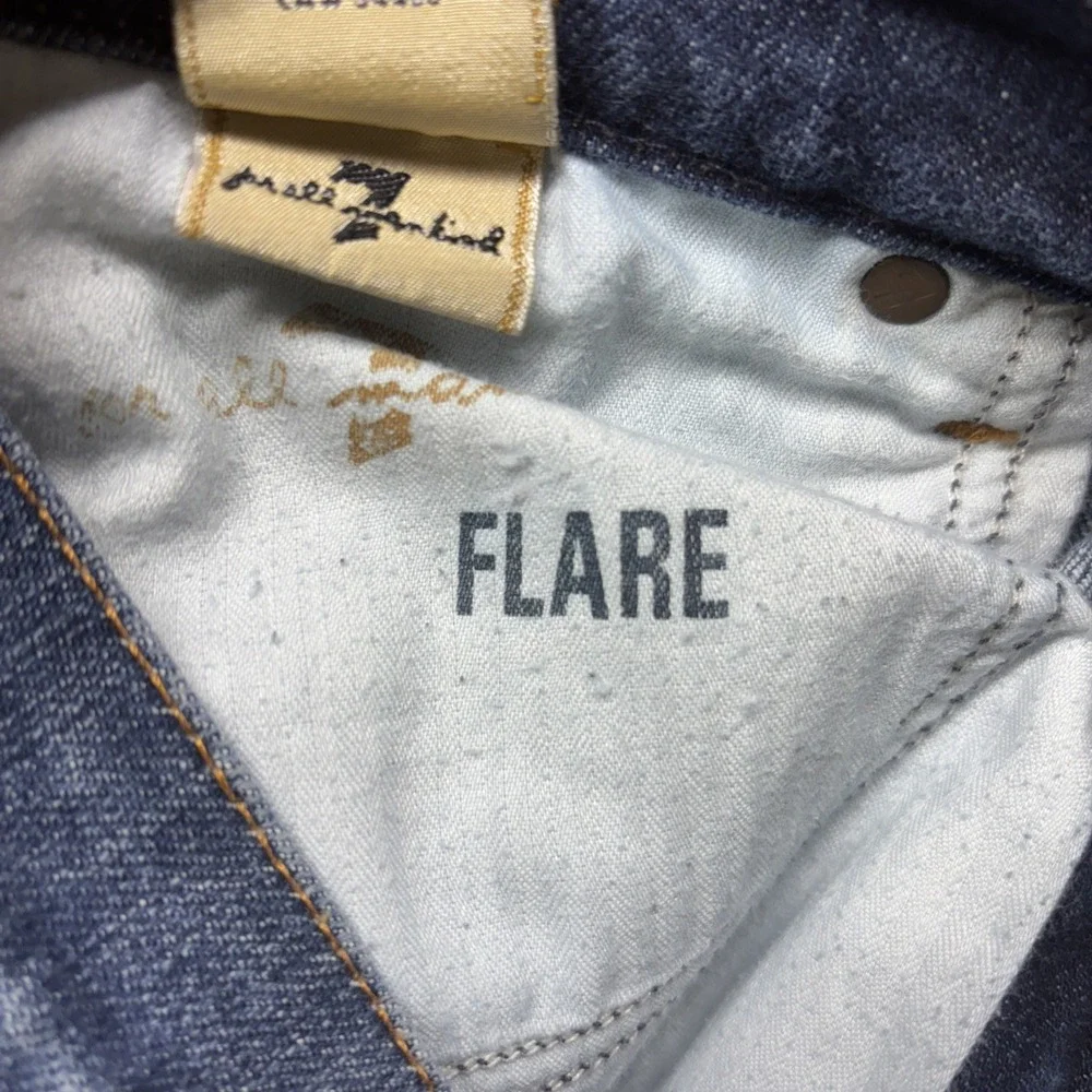 7 for All Mankind Womens Jeans Size 30‎ (32x32) Distressed Dark Wash Flare USA